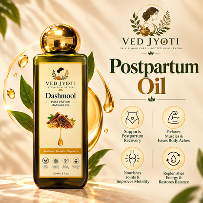 Vedjyoti Dashmool Skin Oil — Traditional Ayurvedic Herbal Oil for Skin Care & Massage