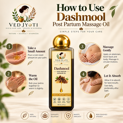 Vedjyoti Dashmool Skin Oil — Traditional Ayurvedic Herbal Oil for Skin Care & Massage