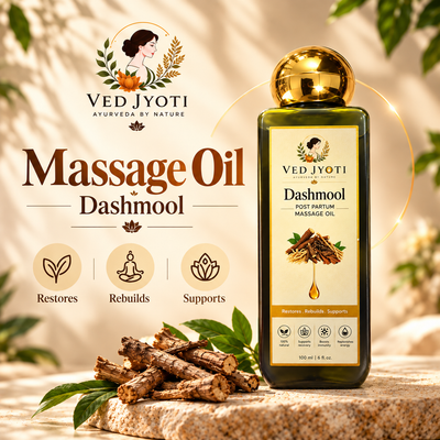 Vedjyoti Dashmool Skin Oil — Traditional Ayurvedic Herbal Oil for Skin Care & Massage