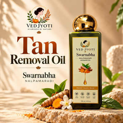 Vedjyoti Swarnabha Nalpamaradi Skin Oil — Traditional Ayurvedic Skin Oil for Everyday Skin Care | Tan Removal Oil