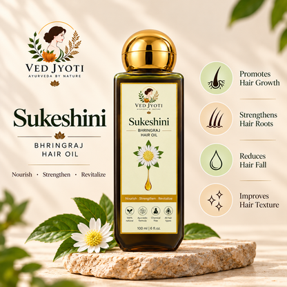 Vedjyoti Sukeshini Bhringraj Hair Oil — Traditional Bhringraj Hair Oil for Regular Hair & Scalp Care
